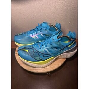 Saucony Endorphin Elite S10768-221 Blue Citron Running Shoes Women's Size 9